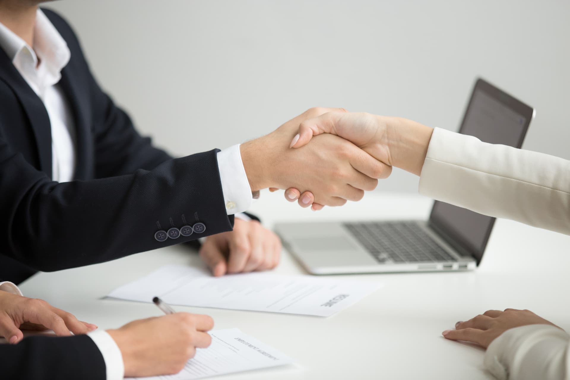 Handshake over project documents